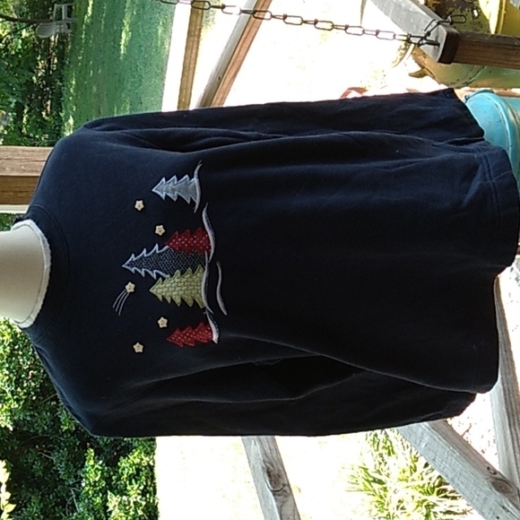 Vintage Bobbie Brooks large button stars winter sweatshirt - Picture 1 of 5
